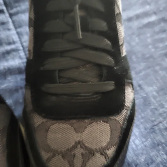 Coach Black and Gray Patterned Tote - Picture 13 of 15